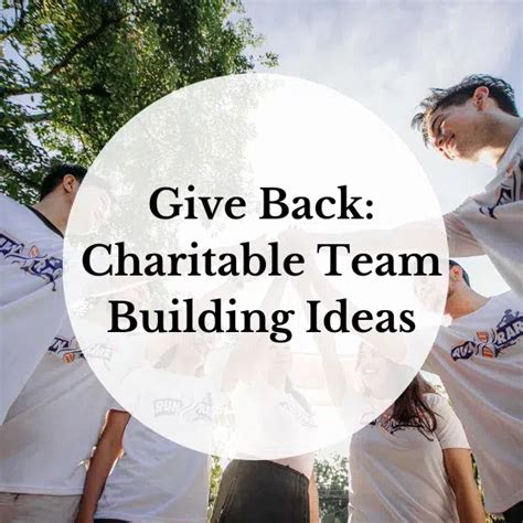 team building charity ideas|20 Unique Charitable Team Building Ideas .